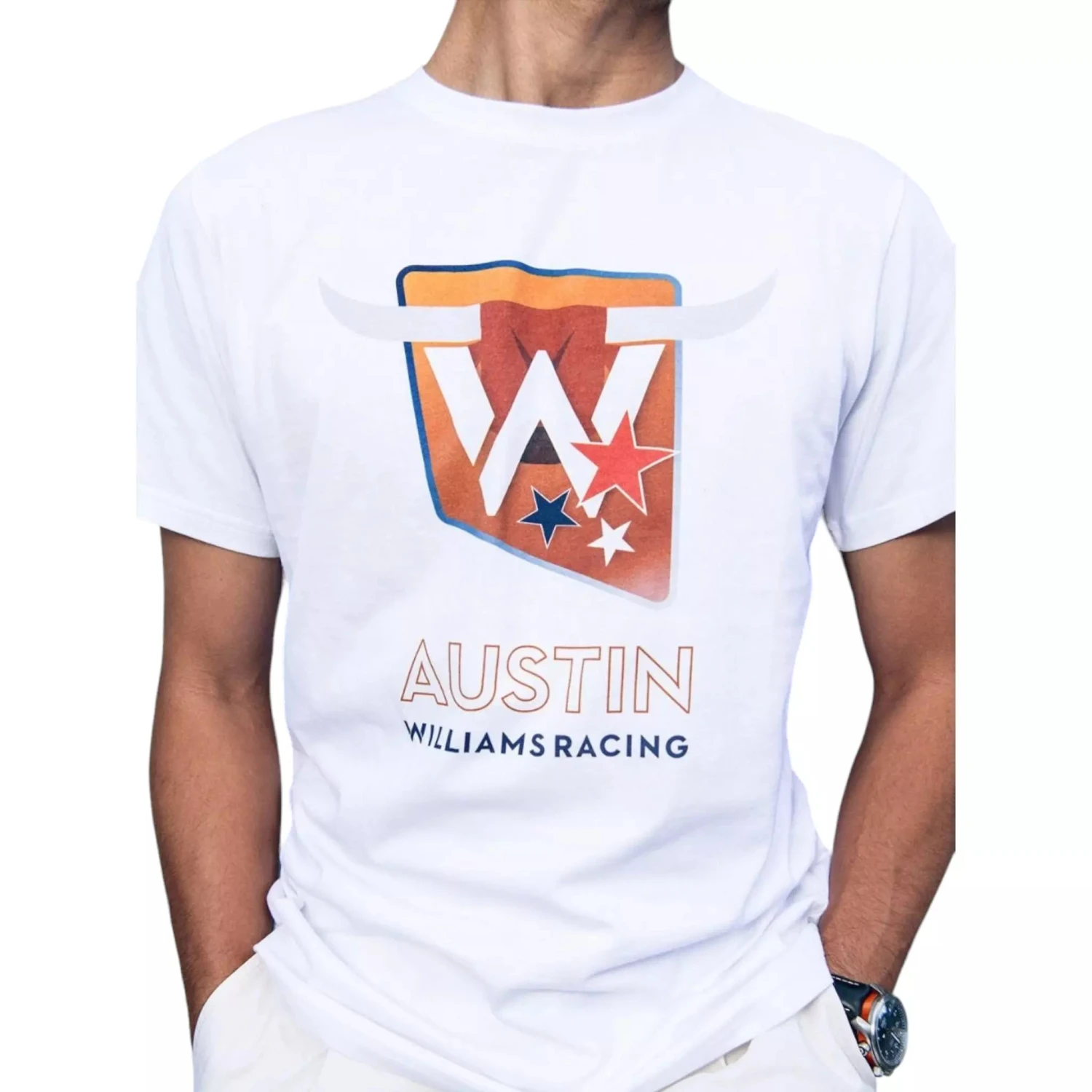 2023 Adult Austin Race T-Shirt White 2 2023 Adult Austin Race T-Shirt White - Image 2