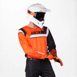 Raven Rival MX Jersey Orange-Black -Dash Racegear Sales RavenRivalMXJerseyOrange Black 5