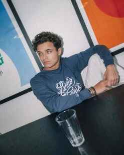 SCRIPT PETROL BLUE LONG SLEEVE TEE -Dash Racegear Sales SCRIPTPETROTBLUELONGSLEEVETEE