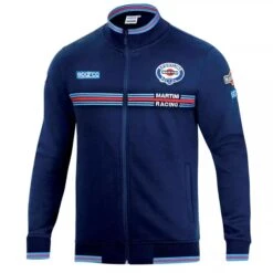 Sparco Full Zip Sweatshirt Martini Racing -Dash Racegear Sales SparcoFullZipSweatshirtMartiniRacing