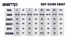 ZR-50 Race Suit -Dash Racegear Sales SuitSizeChart updated 1