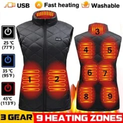Women Heating Vest Autumn And Winter Cotton Vest USB Infrared Electric Heating Suit Women Flexible Thermal Winter Warm Jacket -Dash Racegear Sales Women Heating Vest Autumn and Winter Cotton Vest USB Infrared Electric Heating suit Women Flexible Thermal Winter Warm Jacket DASH RACEGEAR 315
